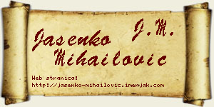 Jasenko Mihailović vizit kartica